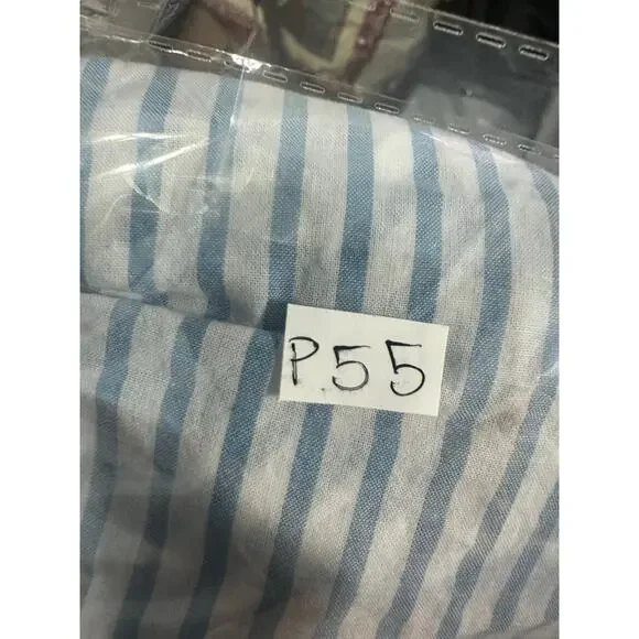 Eberjey NWT Cotton Striped Pajama Top Longsleeve Blue White Sz XS Women - Picture 8 of 8